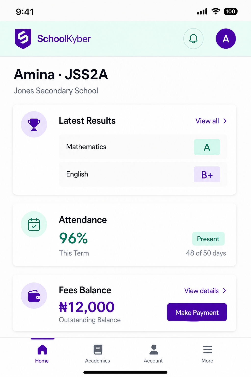 Parent portal